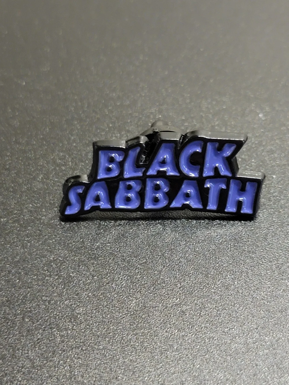 Black Sabbath Enamel Pin - Purple Text